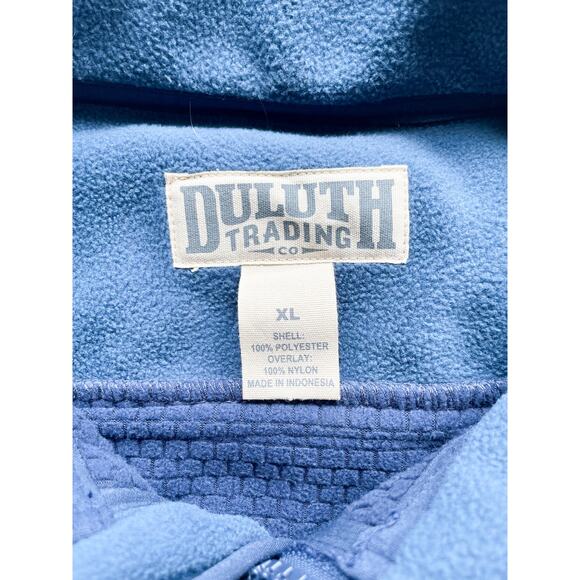 Men's Duluth Navy Blue Fleece and Nylon Vest Size XL - Picture 2 of 7